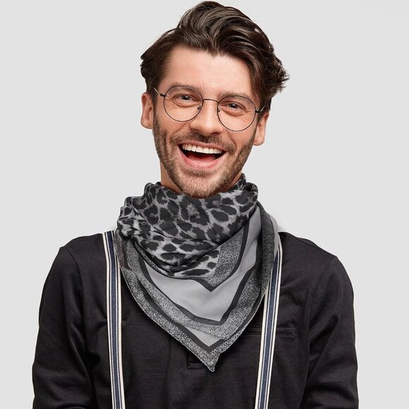 27.5 Inches Satin Head Scarf -Hair Scarf Silk Head Scarf Silk Bandana Silk Hair - Picture 4 of 7